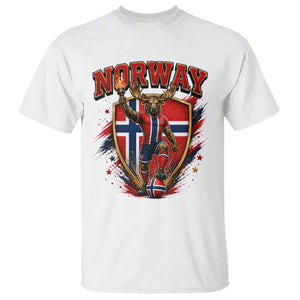 Funny Norway Norwegian Moose T Shirt Soccer Fan Game Day Gift TS12 White Print Your Wear