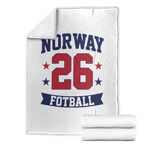 Vintage Norway Fotball Throw Blanket Norwegian Flag Game Day Fan Gift TS12 White Print Your Wear