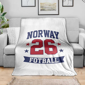 Vintage Norway Fotball Throw Blanket Norwegian Flag Game Day Fan Gift TS12 Print Your Wear