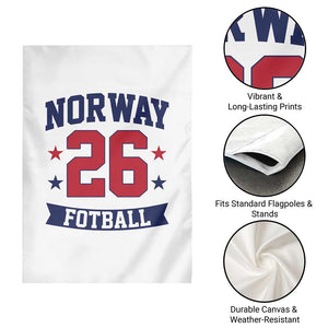 Vintage Norway Fotball Garden Flag Norwegian Flag Game Day Fan Gift TS12 Print Your Wear