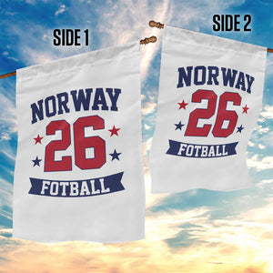 Vintage Norway Fotball Garden Flag Norwegian Flag Game Day Fan Gift TS12 Print Your Wear