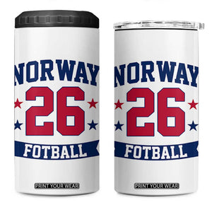 Vintage Norway Fotball 4 in 1 Can Cooler Tumbler Norwegian Flag Game Day Fan Gift TS12 One Size: 16 oz White Print Your Wear