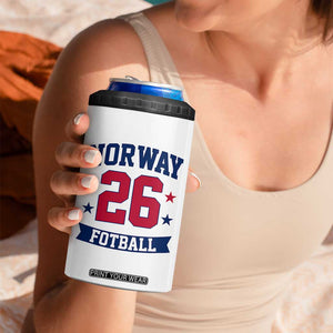 Vintage Norway Fotball 4 in 1 Can Cooler Tumbler Norwegian Flag Game Day Fan Gift TS12 Print Your Wear