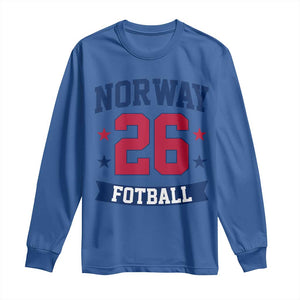 Vintage Norway Fotball Long Sleeve Shirt Norwegian Flag Game Day Fan Gift TS12 Royal Blue Print Your Wear