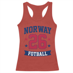 Vintage Norway Fotball Racerback Tank Top Norwegian Flag Game Day Fan Gift TS12 Red Print Your Wear