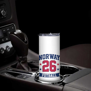 Vintage Norway Fotball Skinny Tumbler Norwegian Flag Game Day Fan Gift TS12 Print Your Wear