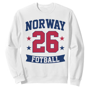 Vintage Norway Fotball Sweatshirt Norwegian Flag Game Day Fan Gift TS12 White Print Your Wear
