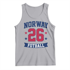 Vintage Norway Fotball Tank Top Norwegian Flag Game Day Fan Gift TS12 Athletic Heather Print Your Wear