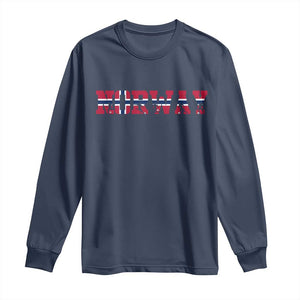Vintage Norway Fotball Long Sleeve Shirt Scandinavian Pride Fan Gift TS12 Navy Print Your Wear