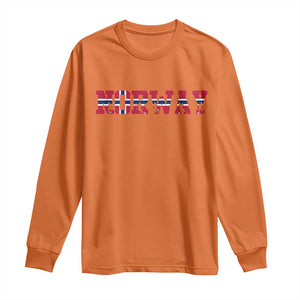 Vintage Norway Fotball Long Sleeve Shirt Scandinavian Pride Fan Gift TS12 Orange Print Your Wear