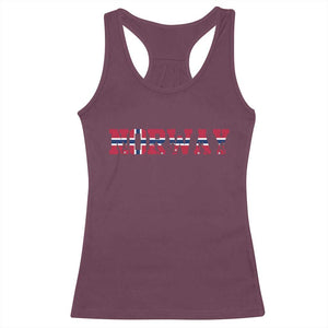 Vintage Norway Fotball Racerback Tank Top Scandinavian Pride Fan Gift TS12 Maroon Print Your Wear