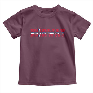 Vintage Norway Fotball Toddler T Shirt Scandinavian Pride Fan Gift TS12 Maroon Print Your Wear