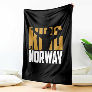 King Of Norway Football Throw Blanket Proud Norwegian Supporter Fan TS12 Print Your Wear