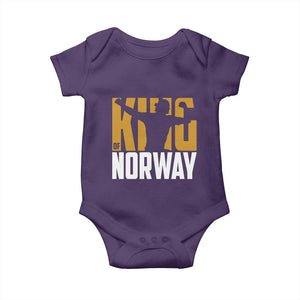 King Of Norway Football Baby Onesie Proud Norwegian Supporter Fan TS12 Purple Print Your Wear