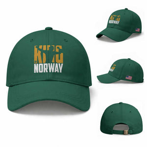 King Of Norway Football Baseball Cap Proud Norwegian Supporter Fan TS12 Baseball Cap Universal Fit Irish Green Print Your Wear