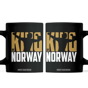 King Of Norway Football Coffee Mug Proud Norwegian Supporter Fan TS12 Black Print Your Wear