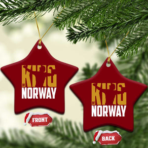 King Of Norway Football Ceramic Ornament Proud Norwegian Supporter Fan TS12 Print Your Wear