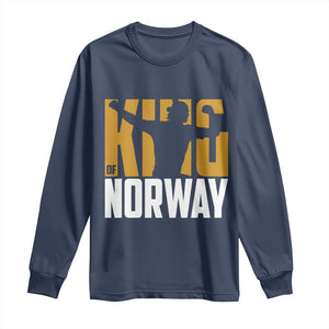 King Of Norway Football Long Sleeve Shirt Proud Norwegian Supporter Fan TS12 Navy Print Your Wear