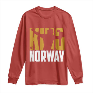 King Of Norway Football Long Sleeve Shirt Proud Norwegian Supporter Fan TS12 Red Print Your Wear