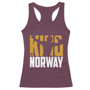 King Of Norway Football Racerback Tank Top Proud Norwegian Supporter Fan TS12 Maroon Print Your Wear