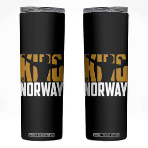 King Of Norway Football Skinny Tumbler Proud Norwegian Supporter Fan TS12 Black Print Your Wear
