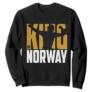 King Of Norway Football Sweatshirt Proud Norwegian Supporter Fan TS12 Black Print Your Wear