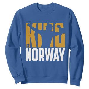 King Of Norway Football Sweatshirt Proud Norwegian Supporter Fan TS12 Royal Blue Print Your Wear