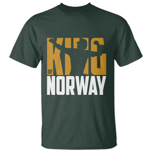 King Of Norway Football T Shirt Proud Norwegian Supporter Fan TS12 Dark Forest Green Print Your Wear