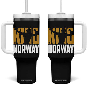 King Of Norway Football Tumbler With Handle Proud Norwegian Supporter Fan TS12 One Size: 40 oz Black Print Your Wear
