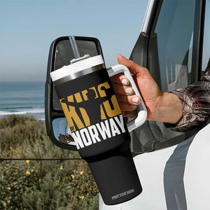 King Of Norway Football Tumbler With Handle Proud Norwegian Supporter Fan TS12 Print Your Wear