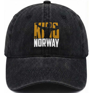 King Of Norway Football Washed Cotton Baseball Cap Proud Norwegian Supporter Fan TS12 Print Your Wear
