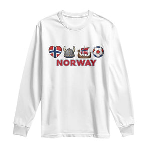 Norwegian Pride Long Sleeve Shirt Norway Soccer Football Supporter Gift TS12 White Print Your Wear