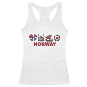 Norwegian Pride Racerback Tank Top Norway Soccer Football Supporter Gift TS12 White Print Your Wear