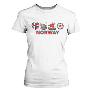 Norwegian Pride T Shirt For Women Norway Soccer Football Supporter Gift TS12 White Print Your Wear