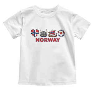 Norwegian Pride Toddler T Shirt Norway Soccer Football Supporter Gift TS12 White Print Your Wear