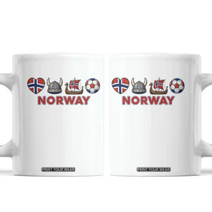 Norwegian Pride Coffee Mug Norway Soccer Football Supporter Gift TS12 White Print Your Wear