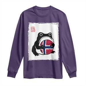 Grumpy Frog Norway Soccer Fan Long Sleeve Shirt Japanese Style Match Day TS12 Purple Print Your Wear