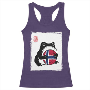 Grumpy Frog Norway Soccer Fan Racerback Tank Top Japanese Style Match Day TS12 Purple Print Your Wear