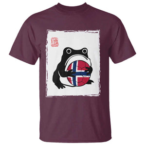 Grumpy Frog Norway Soccer Fan T Shirt Japanese Style Match Day TS12 Maroon Print Your Wear