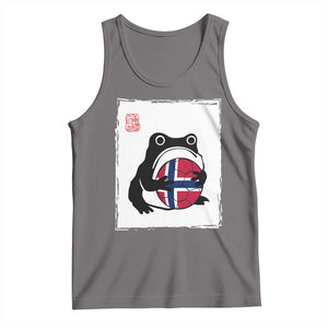 Grumpy Frog Norway Soccer Fan Tank Top Japanese Style Match Day TS12 Deep Heather Print Your Wear