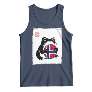 Grumpy Frog Norway Soccer Fan Tank Top Japanese Style Match Day TS12 Navy Print Your Wear