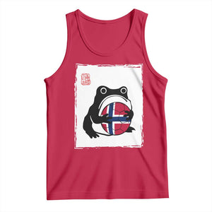 Grumpy Frog Norway Soccer Fan Tank Top Japanese Style Match Day TS12 Red Print Your Wear