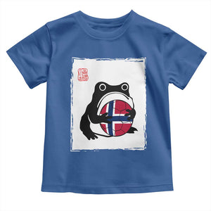 Grumpy Frog Norway Soccer Fan Toddler T Shirt Japanese Style Match Day TS12 Royal Blue Print Your Wear