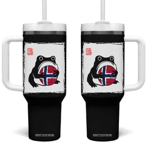 Grumpy Frog Norway Soccer Fan Tumbler With Handle Japanese Style Match Day TS12 One Size: 40 oz Black Print Your Wear