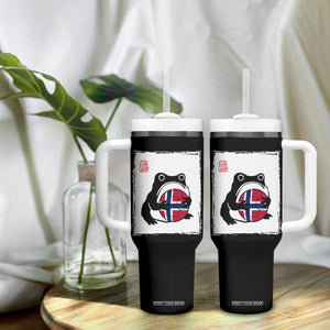Grumpy Frog Norway Soccer Fan Tumbler With Handle Japanese Style Match Day TS12 Print Your Wear
