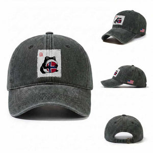 Grumpy Frog Norway Soccer Fan Washed Cotton Baseball Cap Japanese Style Match Day TS12 Washed Cap Universal Fit Dark Green Print Your Wear