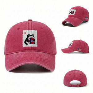 Grumpy Frog Norway Soccer Fan Washed Cotton Baseball Cap Japanese Style Match Day TS12 Washed Cap Universal Fit Red Print Your Wear