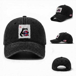 Grumpy Frog Norway Soccer Fan Washed Cotton Baseball Cap Japanese Style Match Day TS12 Washed Cap Universal Fit Black Print Your Wear