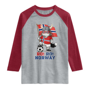 Ro Ro Norway Raglan Shirt Norwegian Pride Cat Lover Norway Flag Gift TS12 Heather Gray Heather Red Print Your Wear
