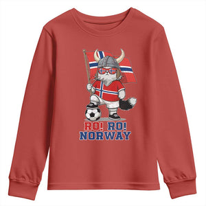 Ro Ro Norway Youth Sweatshirt Norwegian Pride Cat Lover Norway Flag Gift TS12 Red Print Your Wear